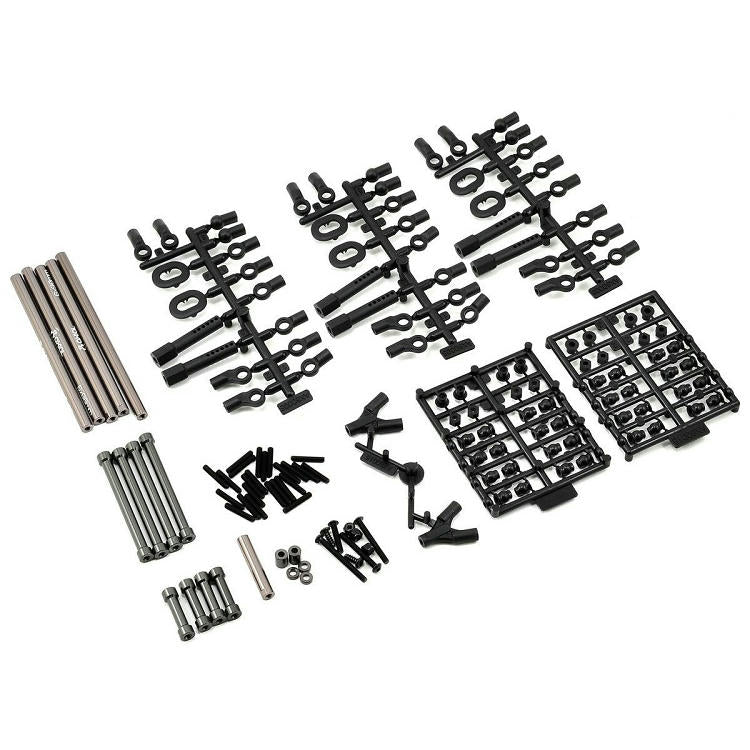 Image of Axial Racing SCX10 Grey Alloy TR Links Set (12, 305mm Wheelbase) AXIAX31142