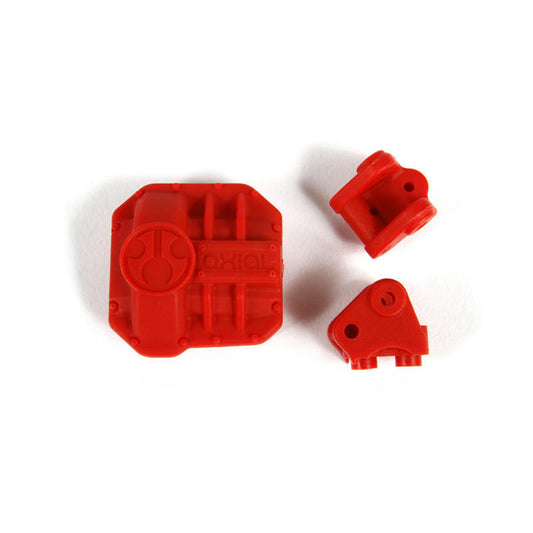 Image of Axial Racing SCX10 II AR44 Red Differential Cover and Link Mount AXIAX31384