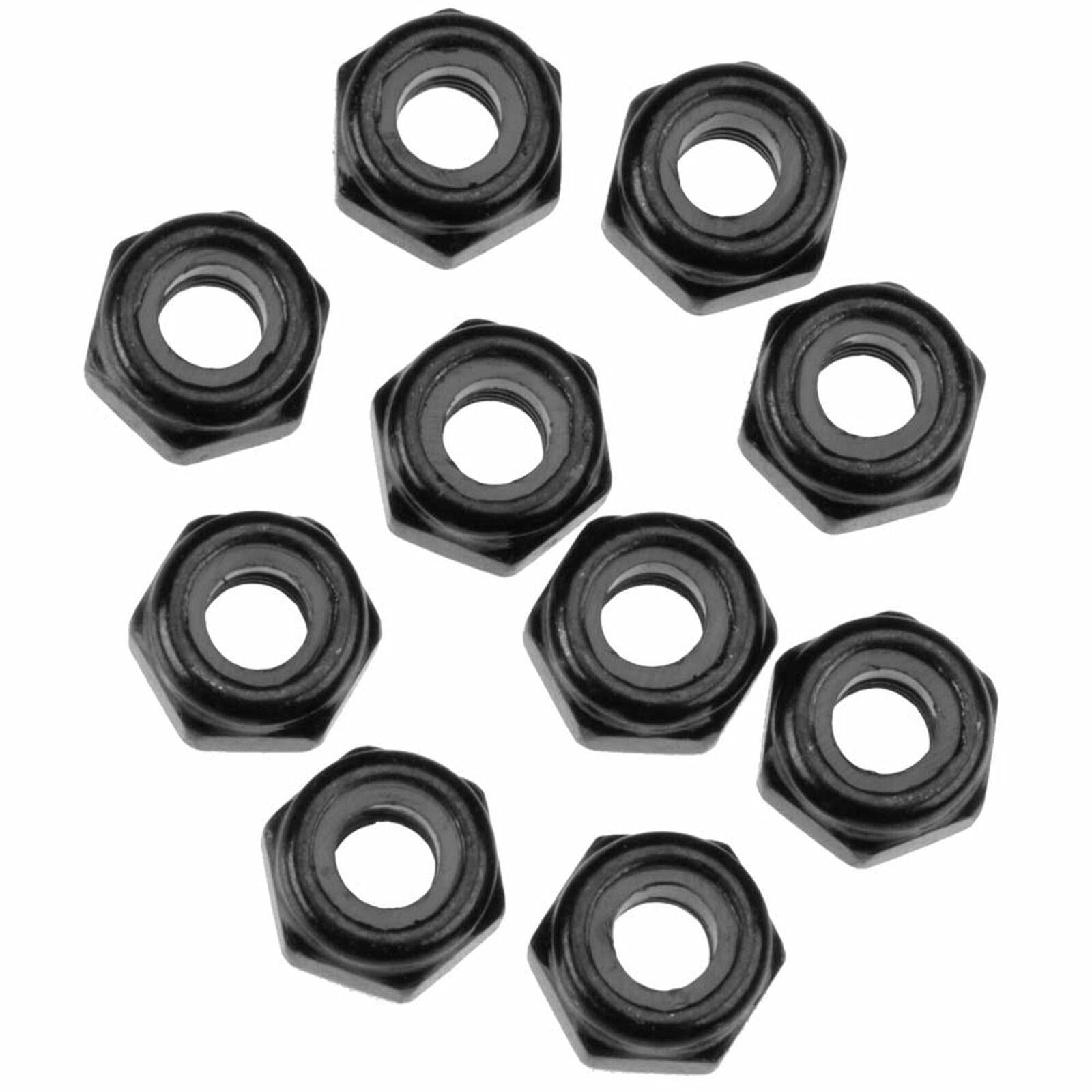 Image of Axial Racing M3 3mm Nylon Insert Locking Hex Nuts AXIAXA1053 (10pcs , Black)