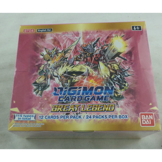 Image of Digimon Trading Card Game Great Legend Booster Pack Display (24) 2572962 BT04