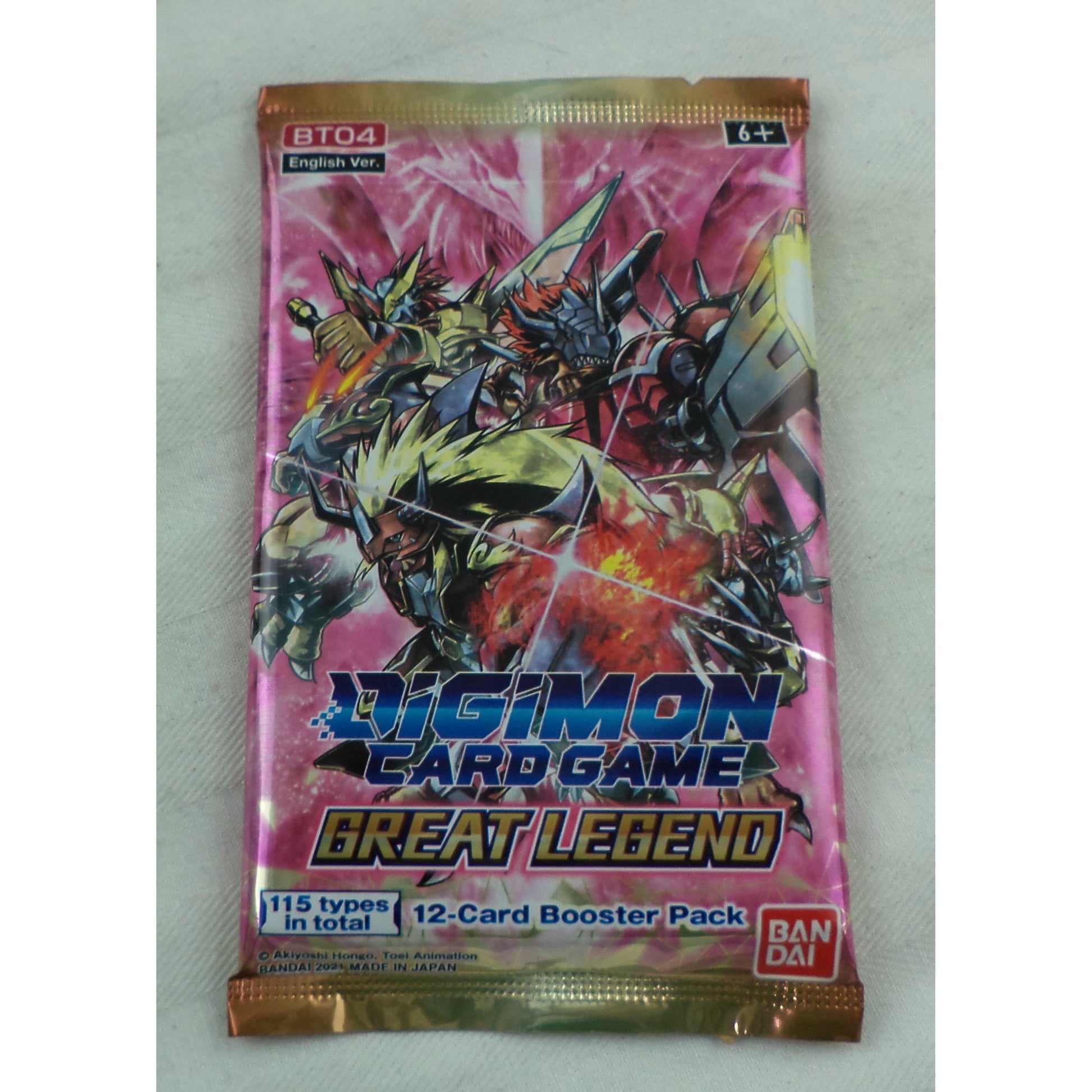 Image of Digimon Trading Card Game Great Legend 12-Card Booster Pack BAN2572962-S BT04