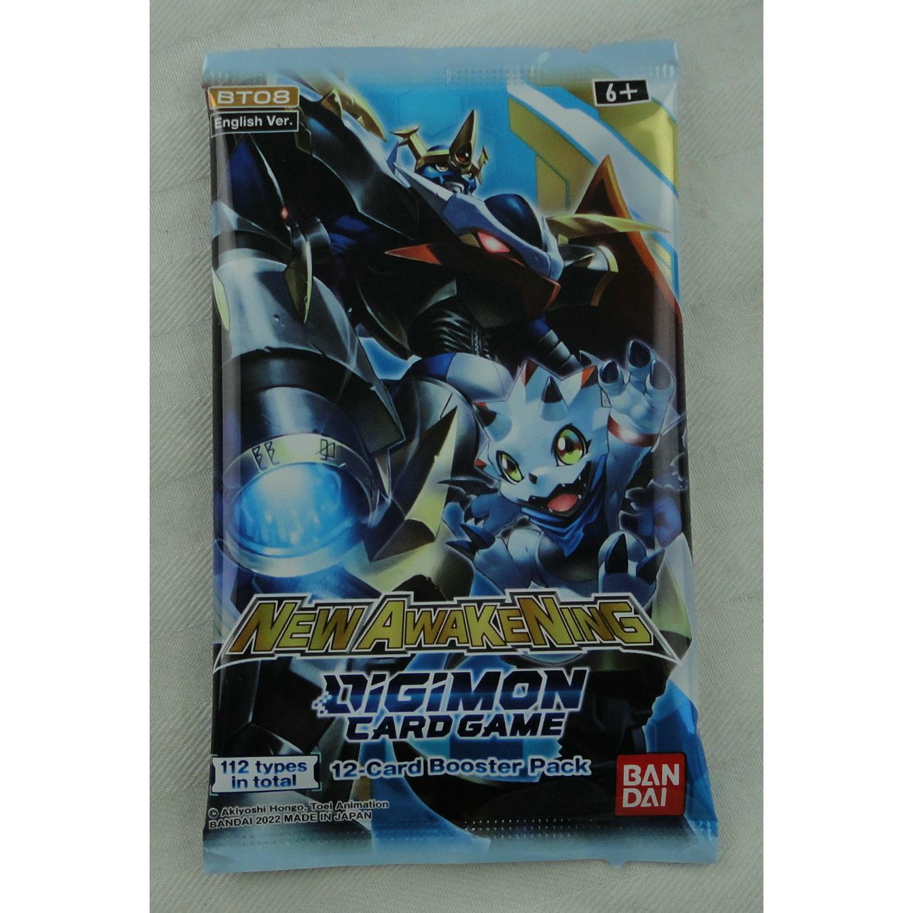 Image of Digimon TCG New Hero Awakening BT08 12-Card Booster Pack BAN2611040-S