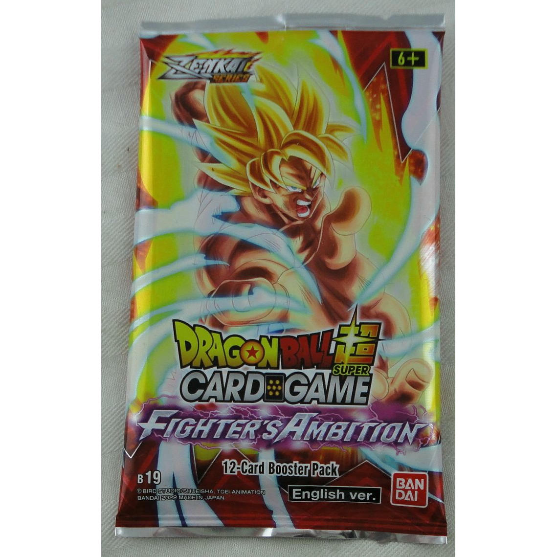 Image of BanDai Dragon Ball Super Fighter's Ambition B19 12-Card Booster Pack Zenkai