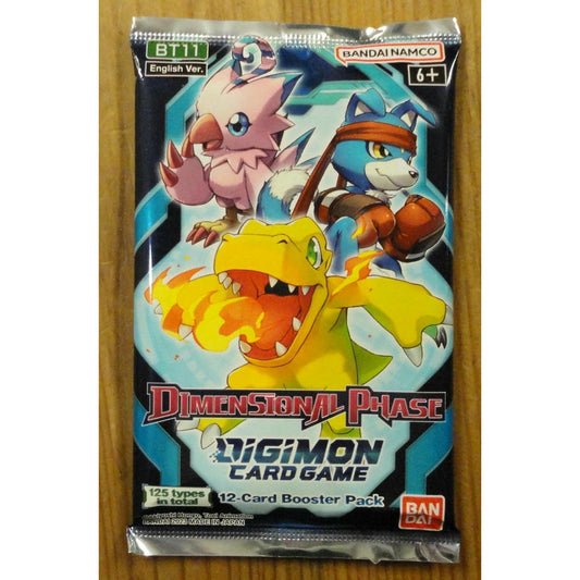 Image of Digimon Trading Card Game Dimensional Phase 12-Card Booster Pack BAN2650219 BT11