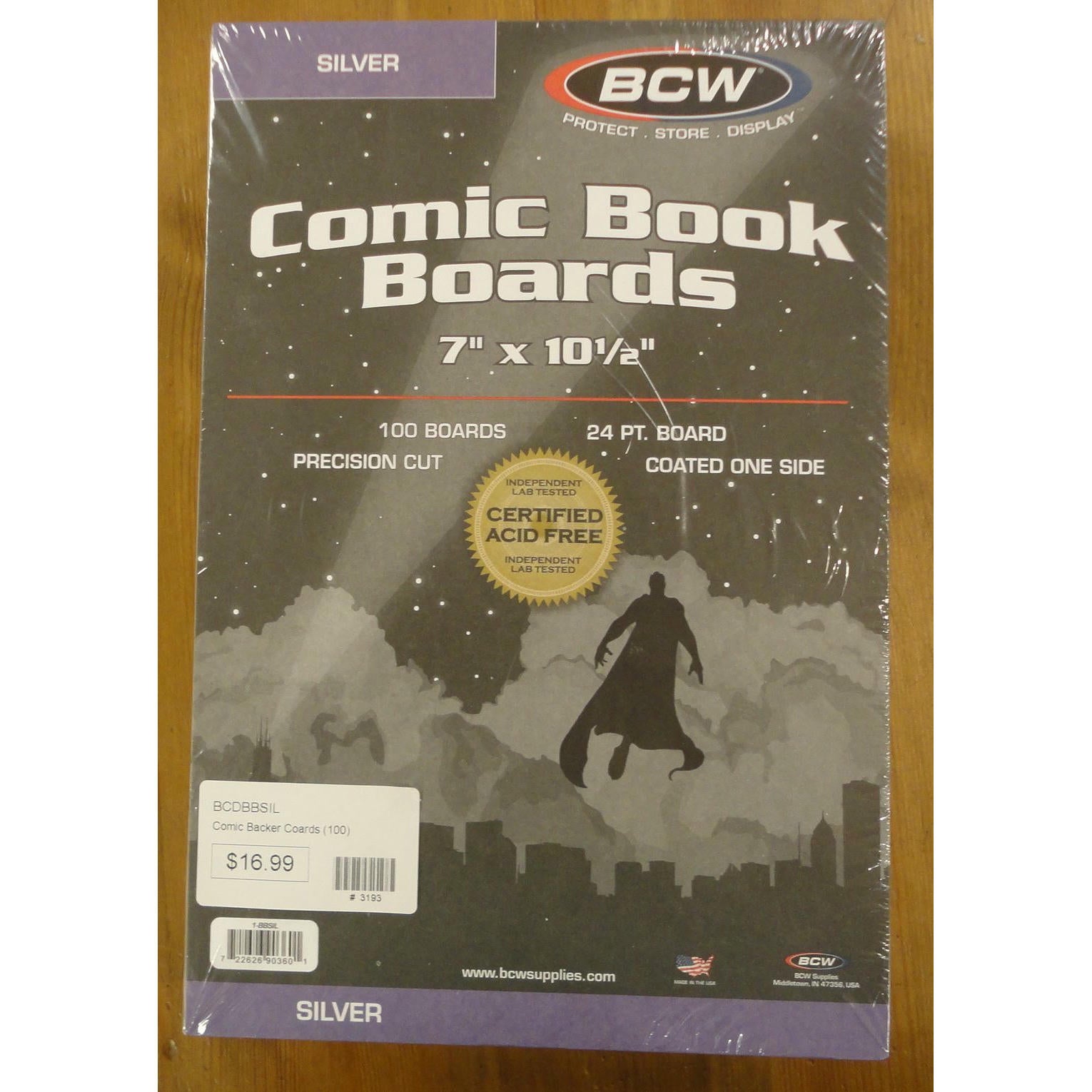 Image of BCW Silver Comic Book Archival Quality Storage Backer Boards 100pcs 7x10 1/2