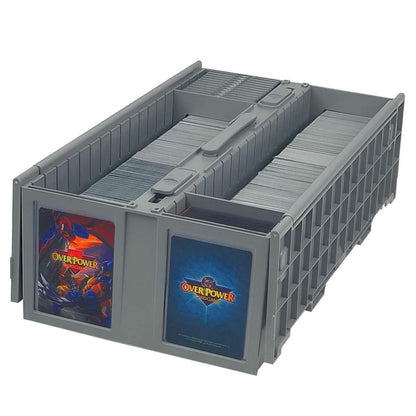 Image of BCW Grey Premium Plastic 2-Row 1600 Card Storage Box BCDCCB1600GRY