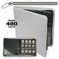 Image of BCW White Z-Folio LX Leatherette 12-Pocket Zipper Binder BCDZF12LXWHI