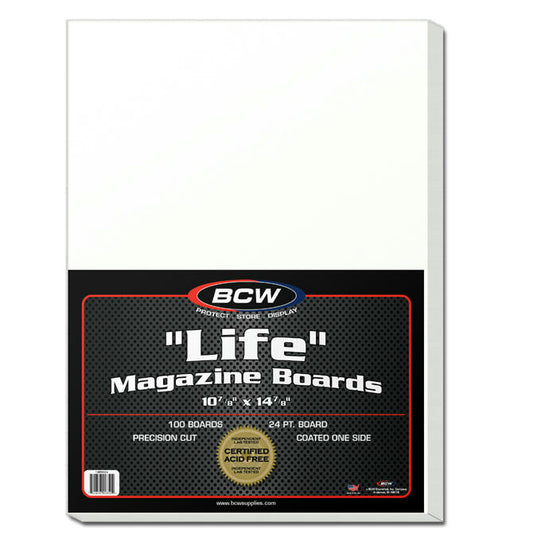 Image of BCW Life Magazine Size Archival Quality Backer Boards (100pcs) 10 7/8 x 14