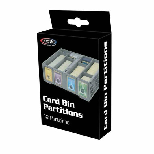 Image of BCW Gray Card Bin Partitions for BCW Card Bins (12 Partitions) BCWCCPGRY