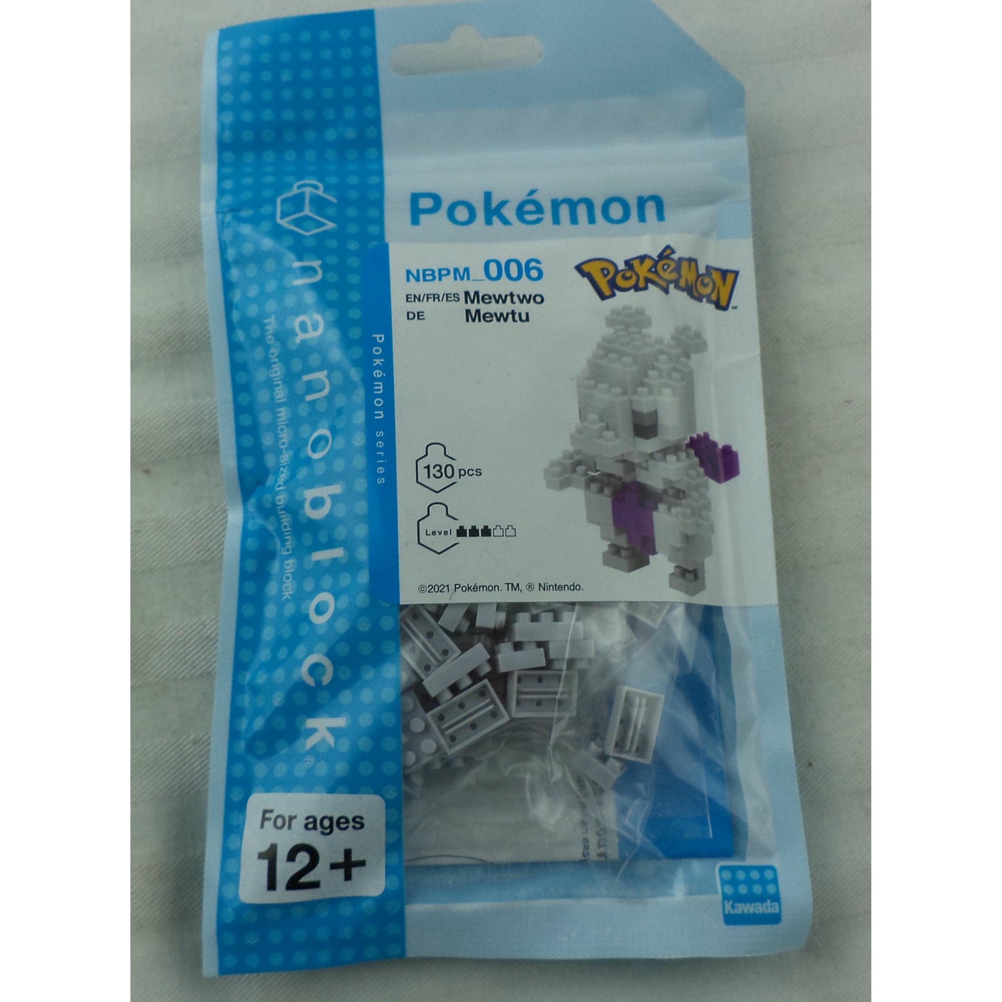 Image of Kawada Pokemon Mewtwo Nanoblocks Kit BNT14681