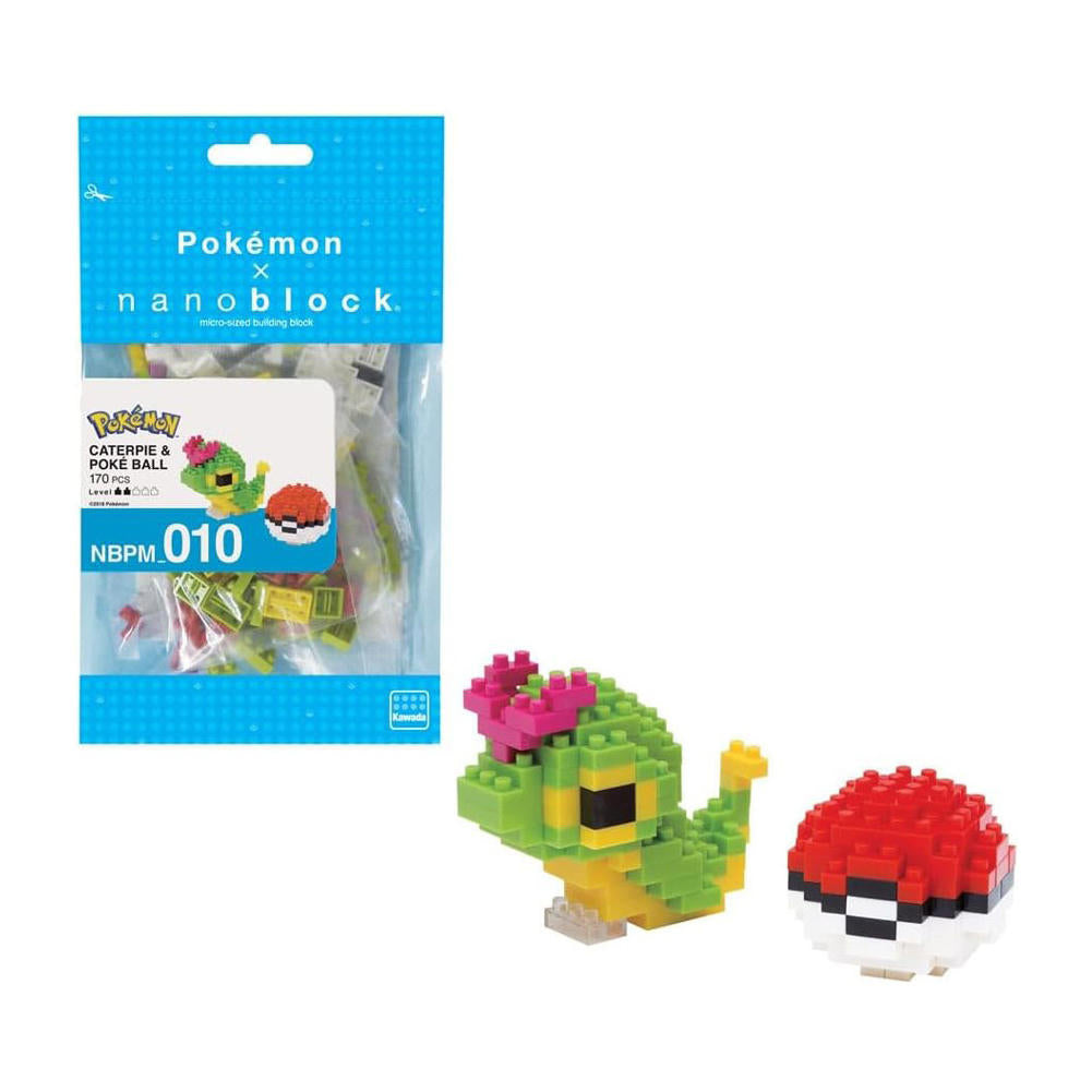 Kawada Pokemon Caterpie & Poke Ball Nanoblocks Kit BNT14956