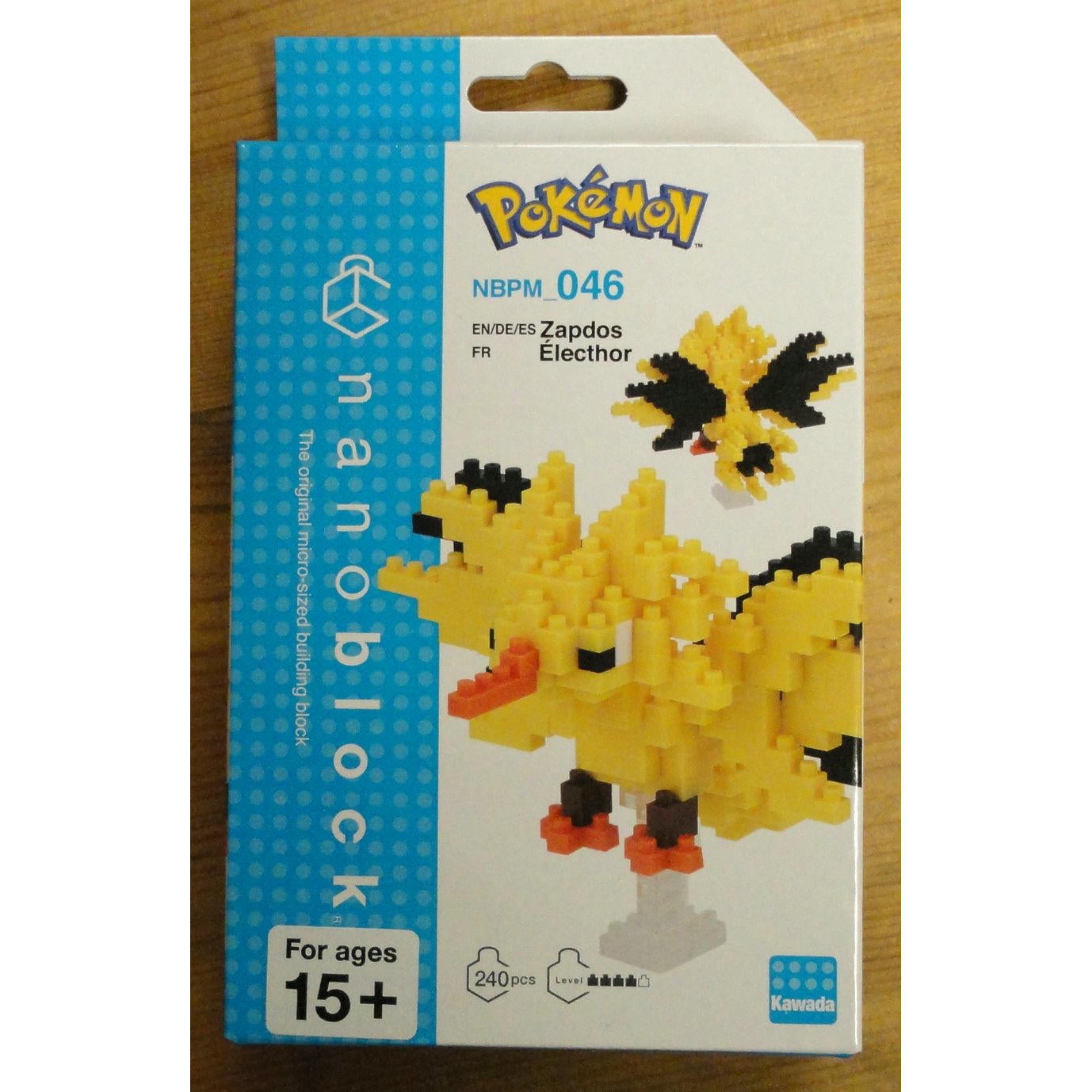 Image of Kawada Pokemon Zapdos Nanoblocks Kit BNT21382