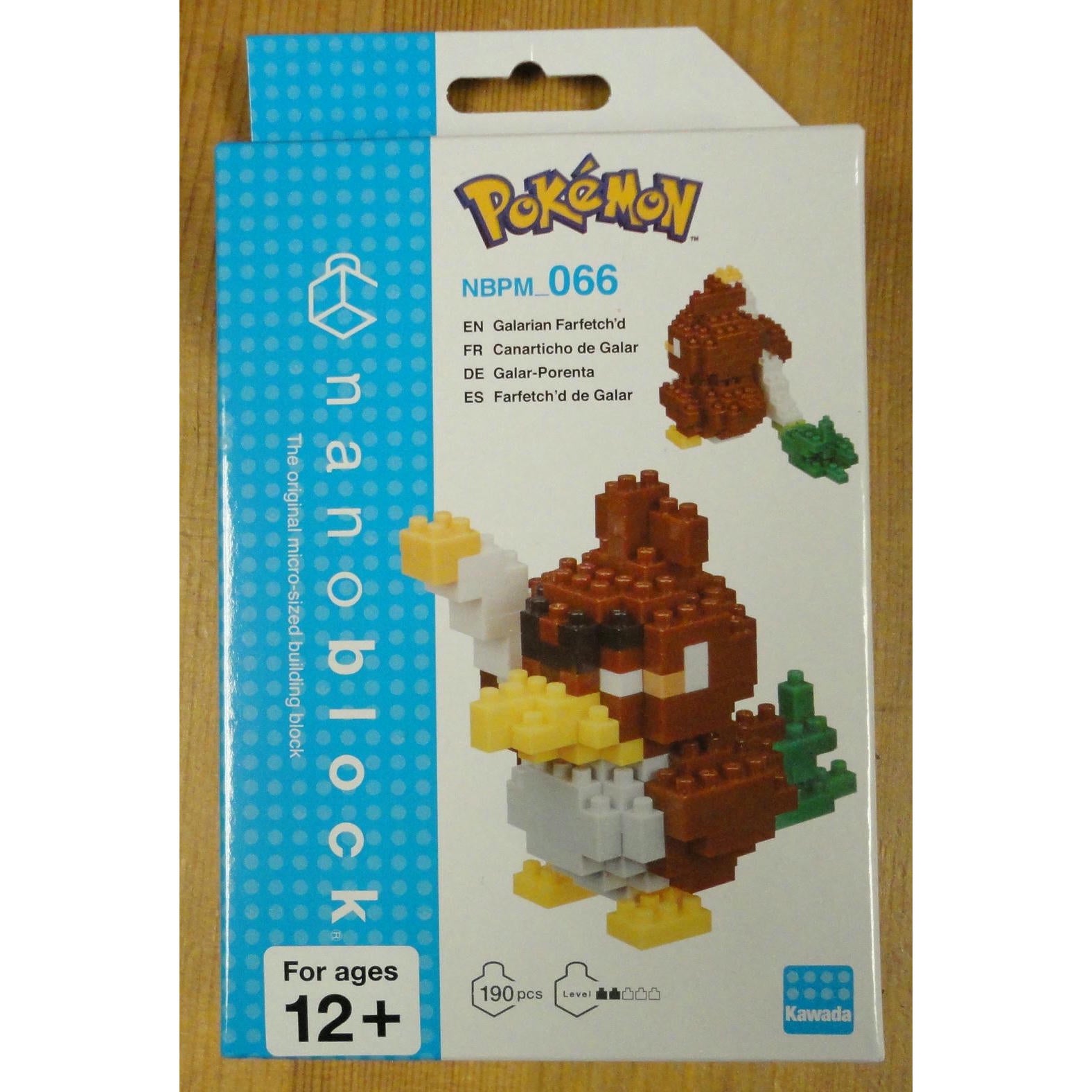 Image of Kawada Pokemon Galarian Farfetch'd Nanoblocks Kit BNT21862