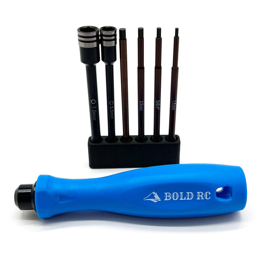 Image of 1/8th Tool Set, 1/4 Quick Drive Hex & Nut Driver 6 Piece