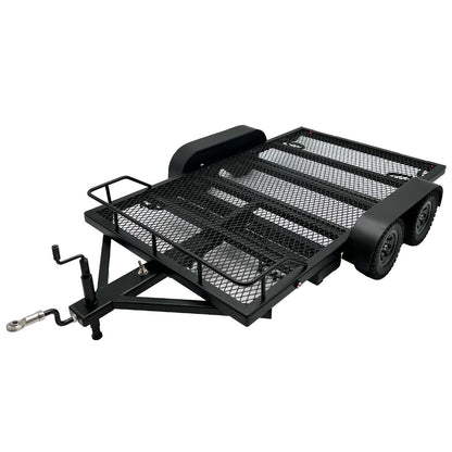 Image of 1/10 Scale Full Metal Car Hauler Trailer with LED Lights