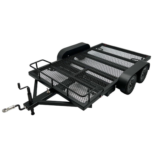 Image of 1/10 Scale Full Metal Car Hauler Trailer with LED Lights