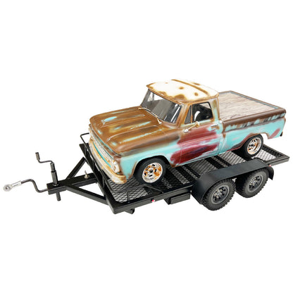 Image of 1/10 Scale Full Metal Car Hauler Trailer with LED Lights
