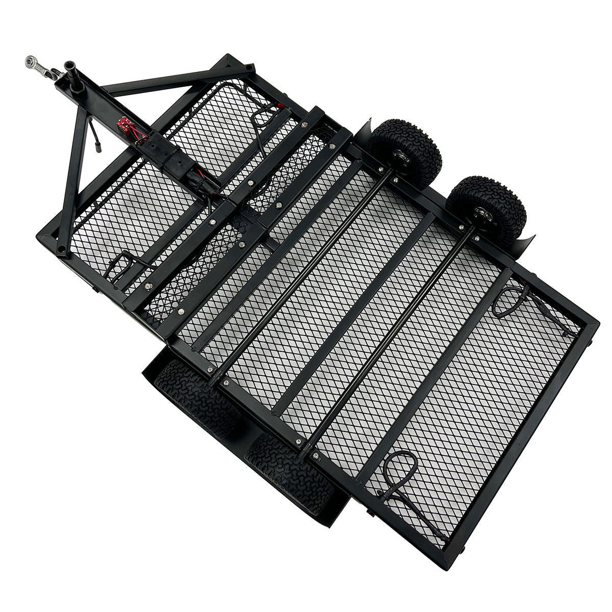 Image of 1/10 Scale Full Metal Car Hauler Trailer with LED Lights