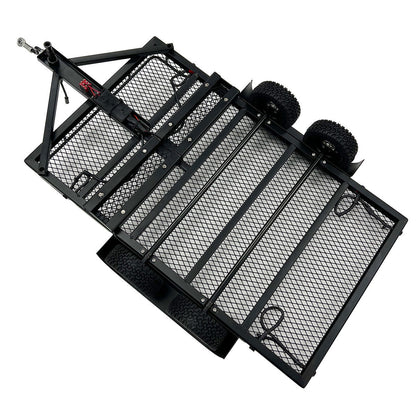 Image of 1/10 Scale Full Metal Car Hauler Trailer with LED Lights