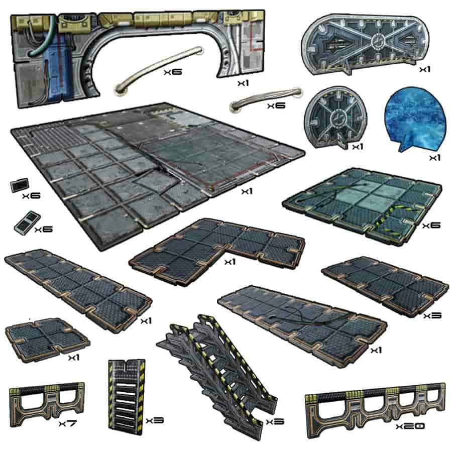 Image of Battlesystems Frontier Core Set Tabletop Terrain Set for Miniatures BSTSFC001