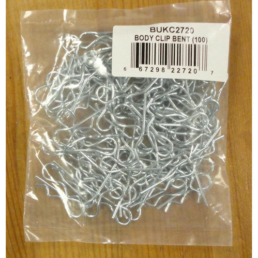 Image of Bulk Silver Bent-Up Body Clips (100pc) 1/10th scale Radio Control Cars & Trucks