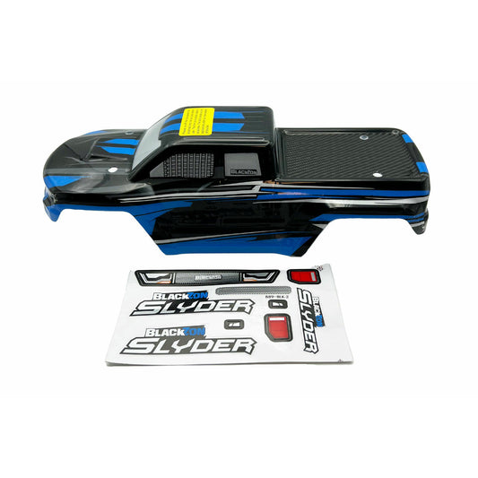 Image of BlackZon Slyder MT Mounted 1/16th Black/Blue Painted Truck Body BZN540106