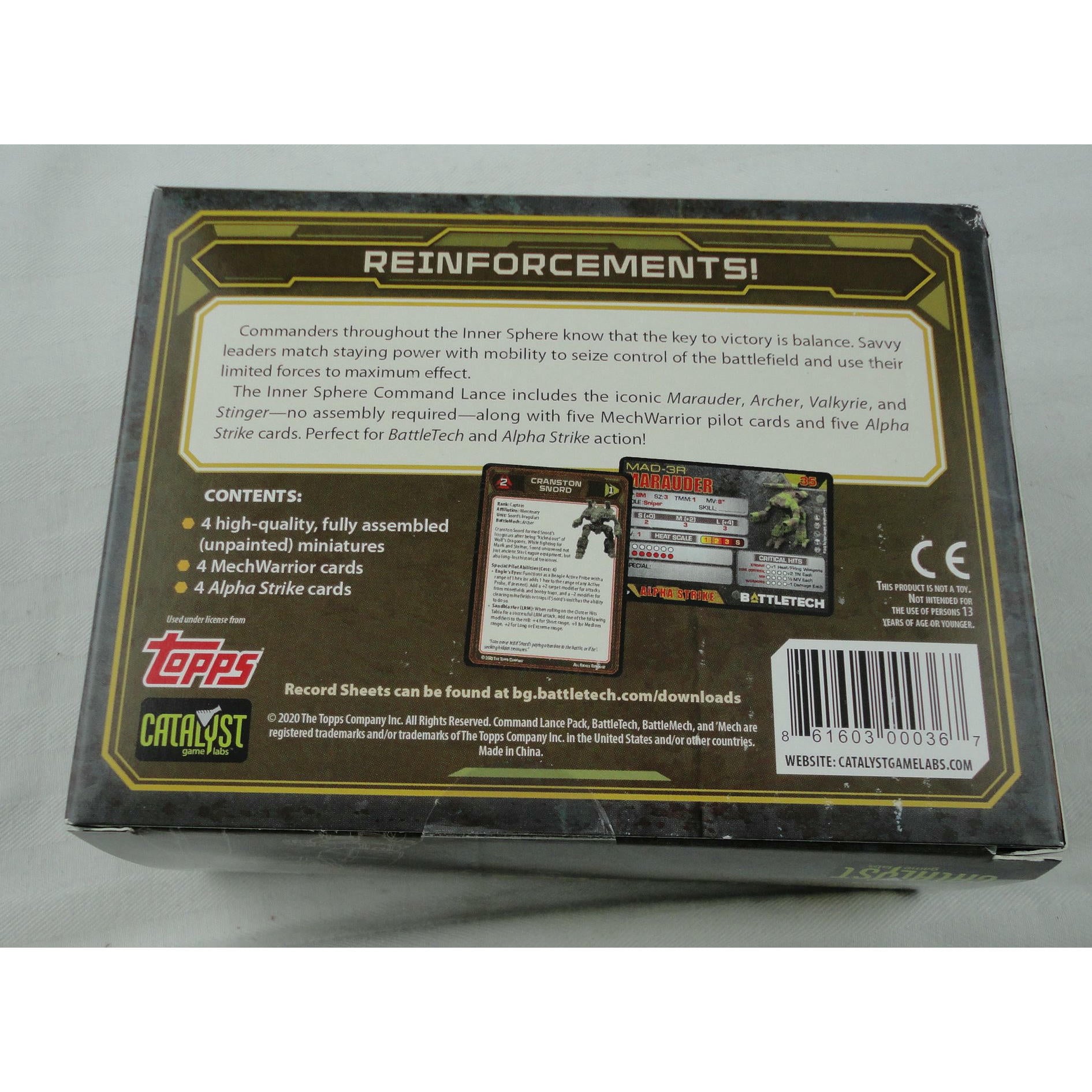 Image of BattleTech: Inner Sphere Command Lance Unpainted Miniatures Set (4) CAT35721