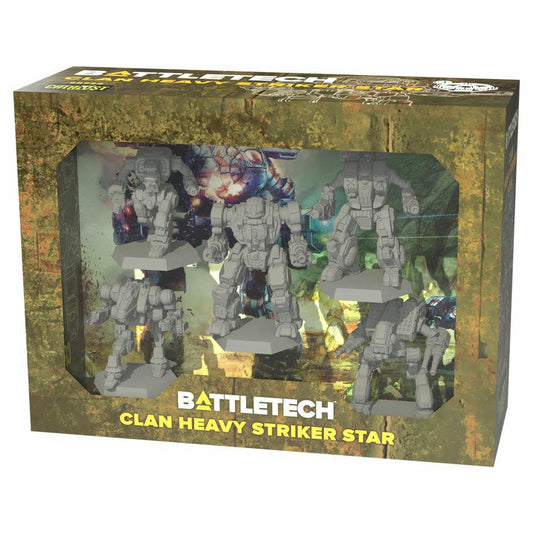 Image of BattleTech: Clan Heavy Striker Star Pack Unpainted Miniatures Set (5) CAT35722