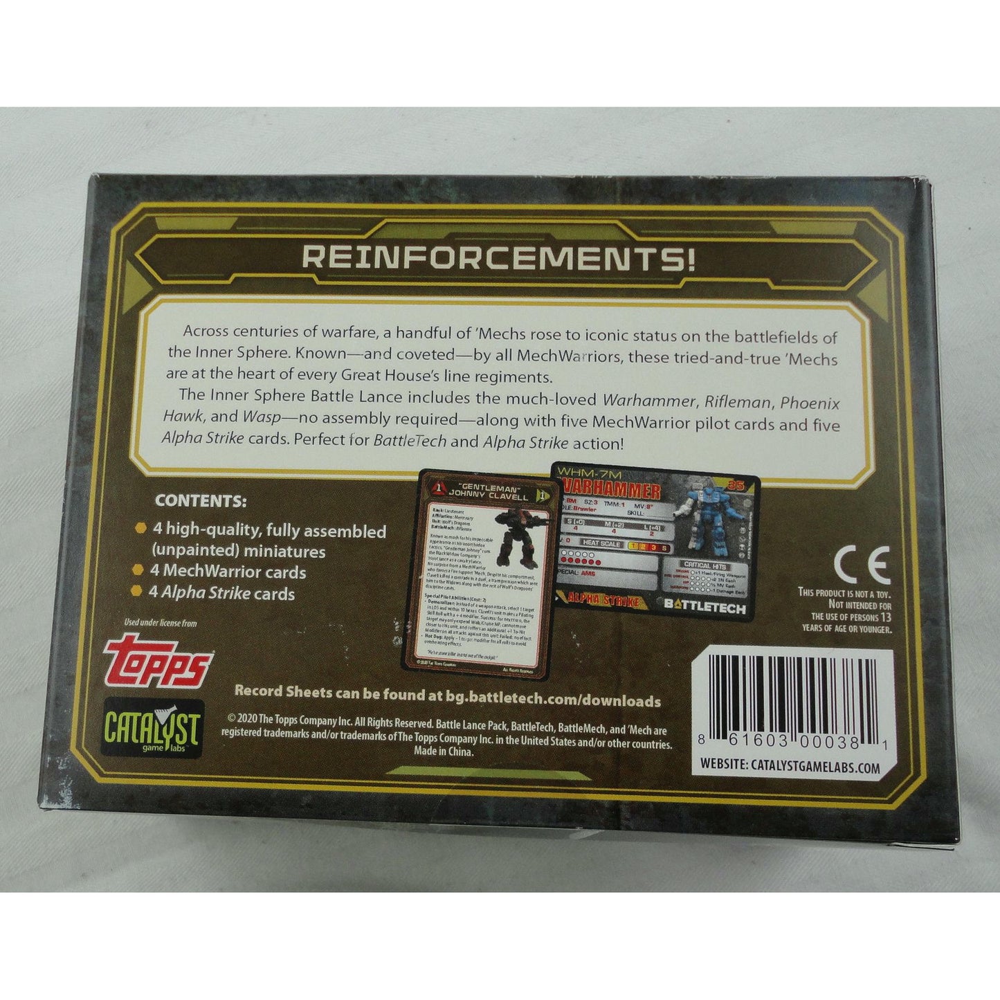 Image of BattleTech: Inner Sphere Battle Lance Unpainted Miniatures Set (4) CAT35723