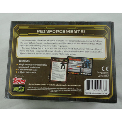 Image of BattleTech: Inner Sphere Battle Lance Unpainted Miniatures Set (4) CAT35723