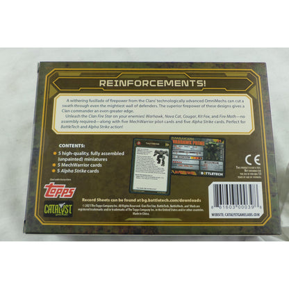 Image of BattleTech: Clan Fire Star Lance Pack Unpainted Miniatures (5) 35724