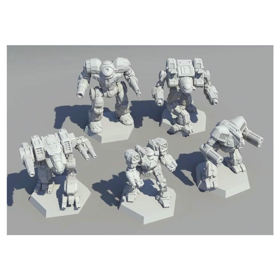Image of BattleTech: Clan Support Star Pack Unpainted Miniatures Set (5) CAT35726