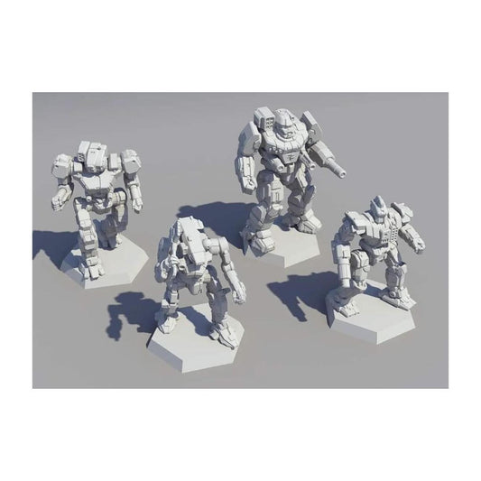 BattleTech: Inner Sphere Heavy Lance Pack Unpainted Miniatures (4pcs) 35727