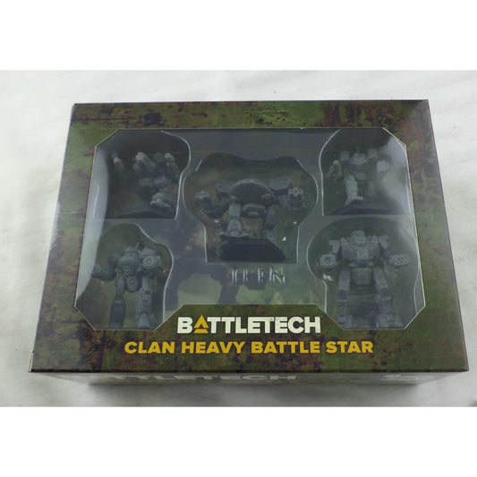 Image of BattleTech: Clan Heavy Battle Star Lance Pack Unpainted Miniatures (5) 35728