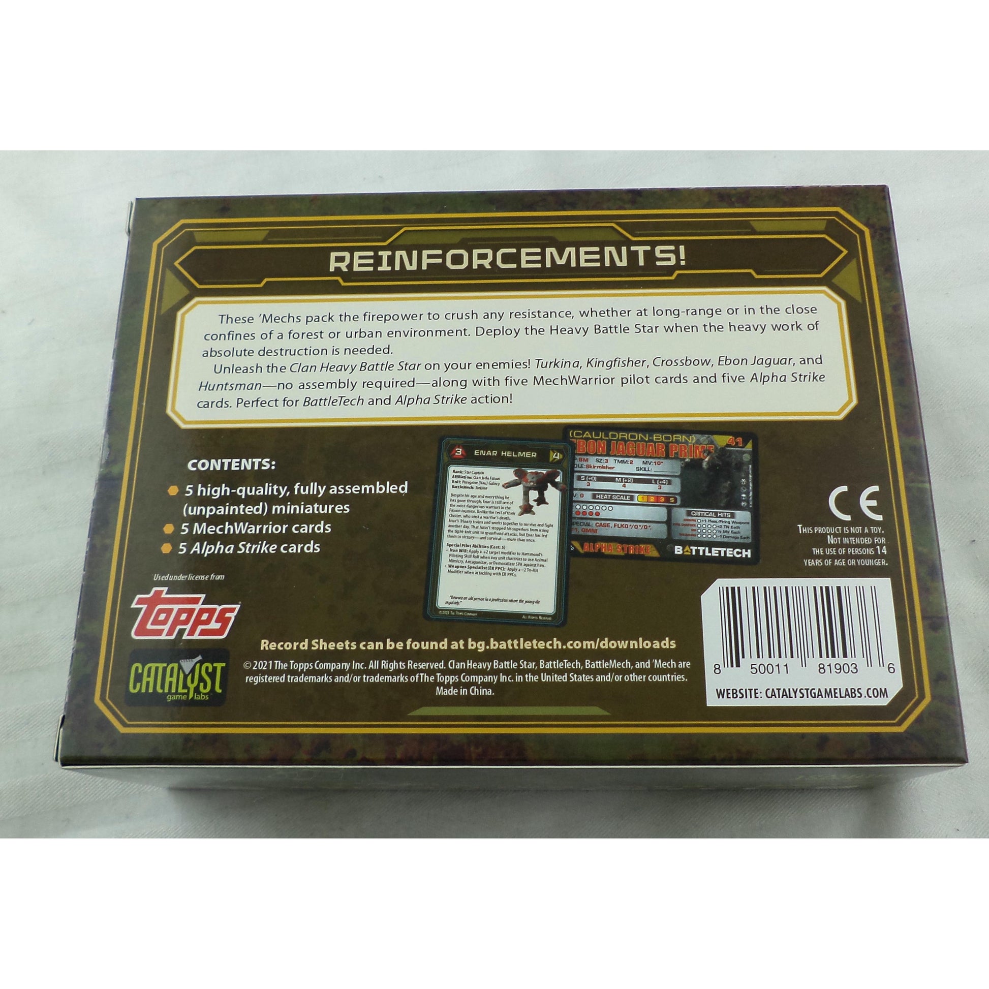 Image of BattleTech: Clan Heavy Battle Star Lance Pack Unpainted Miniatures (5) 35728