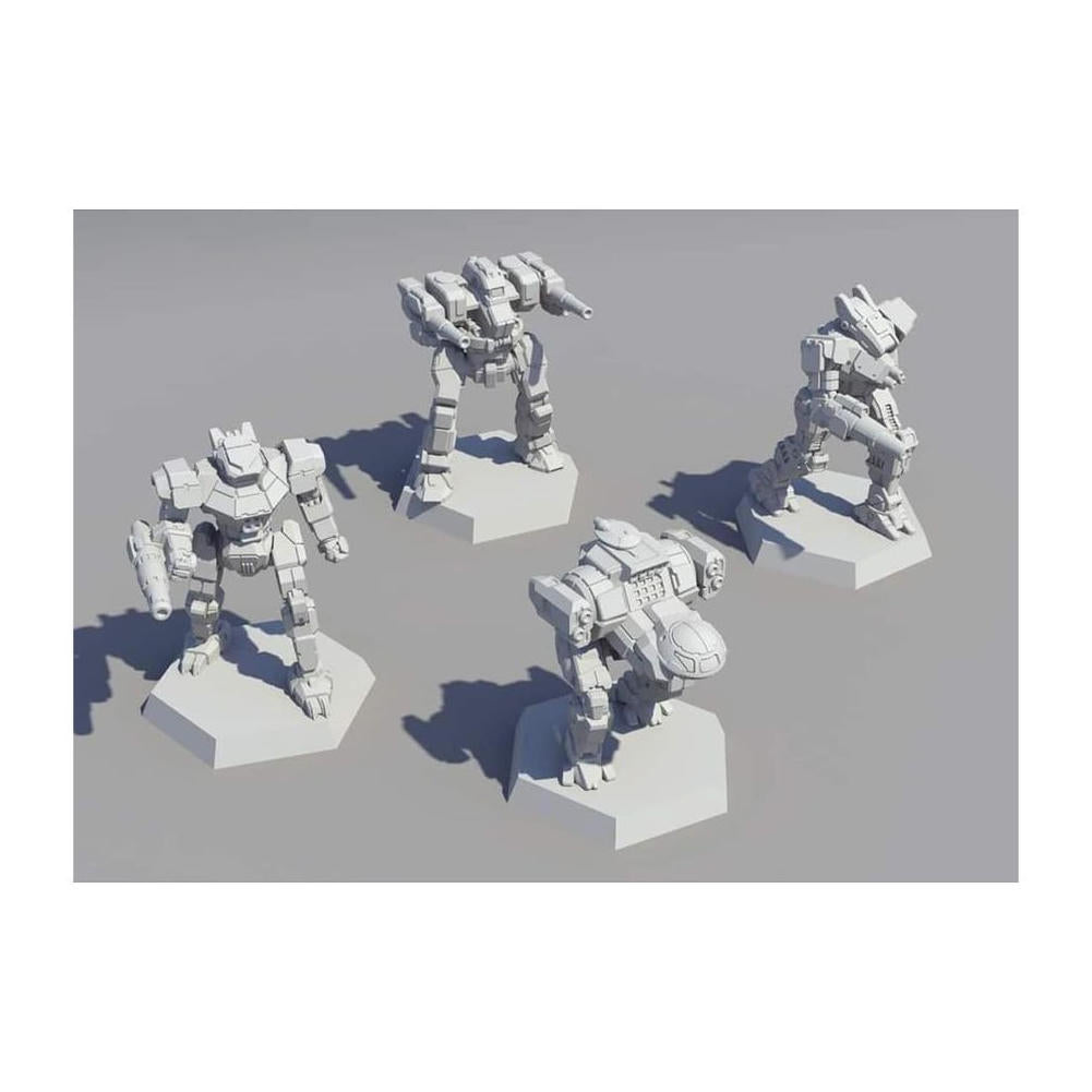 BattleTech: Inner Sphere Striker Lance Unpainted Miniatures (4) 35729