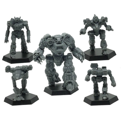 Image of BattleTech: Clan Ad Hoc Star Pack Unpainted Miniatures Set (5) CAT35734