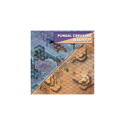 BattleTech Alien Worlds Battlemat: Fungal Crevasse/Washouts