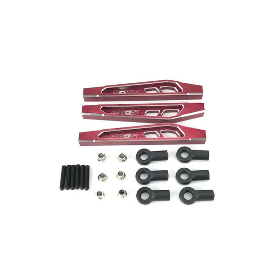 Image of Front Upper & Lower Suspension Links (69mm, CNC Aluminum, Red