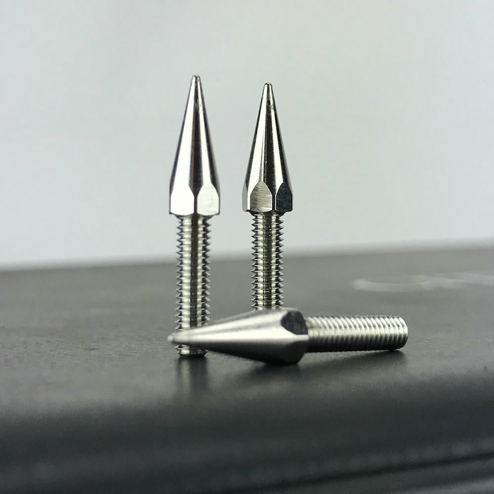 Image of CEN Racing KAOS Silver Bullet Spiked Wheel Lugs (40pcs) (M2.5mm studs w/Tool)