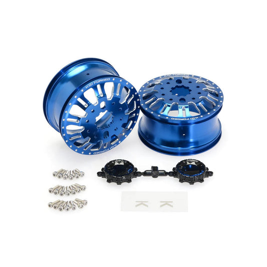 Image of KG1 KD004 Duel Front Dually Wheel (Blue Anodized, 2pcs,