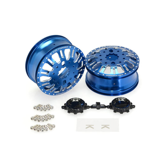 Image of KG1 KD004 Duel Rear Dually Wheel (Blue Anodized, 2pcs,