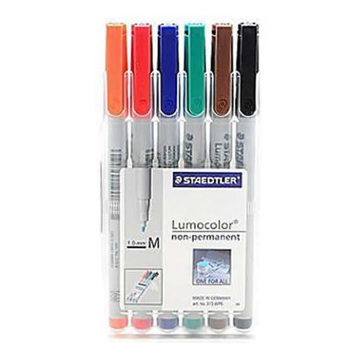 Lumocolor Wet Erase Non-Permanent Mat Marker Set (6pcs) CHX03156
