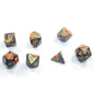 Image of Chessex Mini Lustrous Gold/Silver Polyhedral Dice Set D20/12/10/%/8/6x2/4