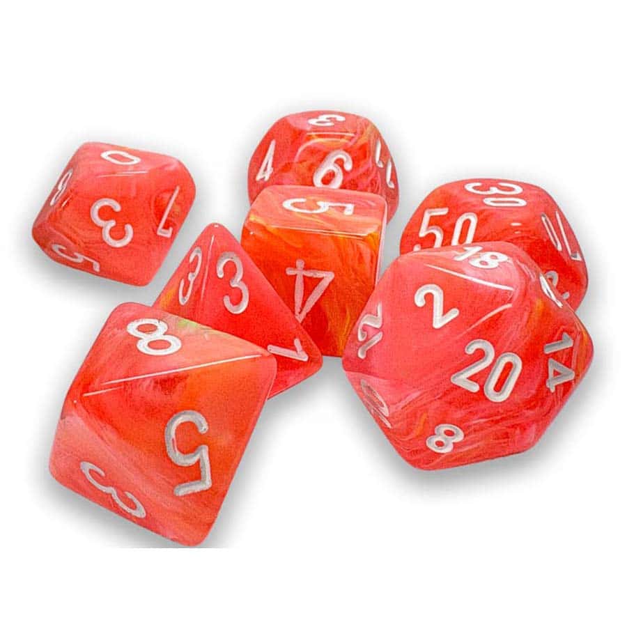 Festive: Mega-hedral Dahlia/white 7-Die Set