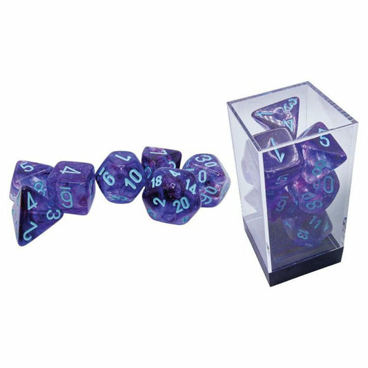 Image of Chessex Nebula Noctural Mega-Hedral RPG 7-Dice Set (D20/12/10/%/8/6/4)