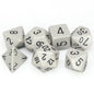 Image of Chessex Dark Grey/Black Opaque Dice 7-Dice Set (D20/12/10/%/8/6/4) 25410