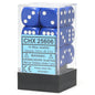 Image of Chessex Opaque Blue/White 16mm d6 (12) Dice Set CHX25606