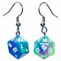 Image of Chessex Festive Waterlilly Mini d20 Polyhedral Dice Earrings CHX54209