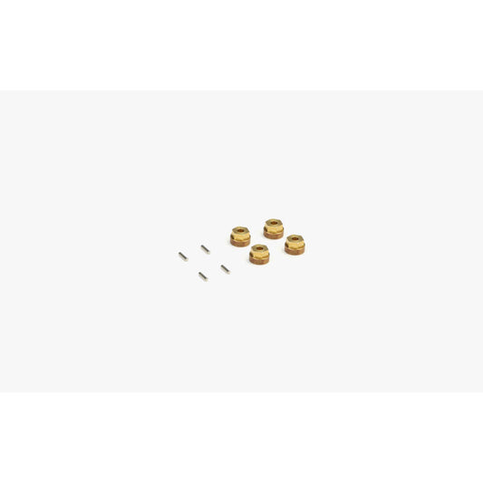 Image of Brass Weight Wheels Hex Set (4pcs) for MSA-1E Trucks